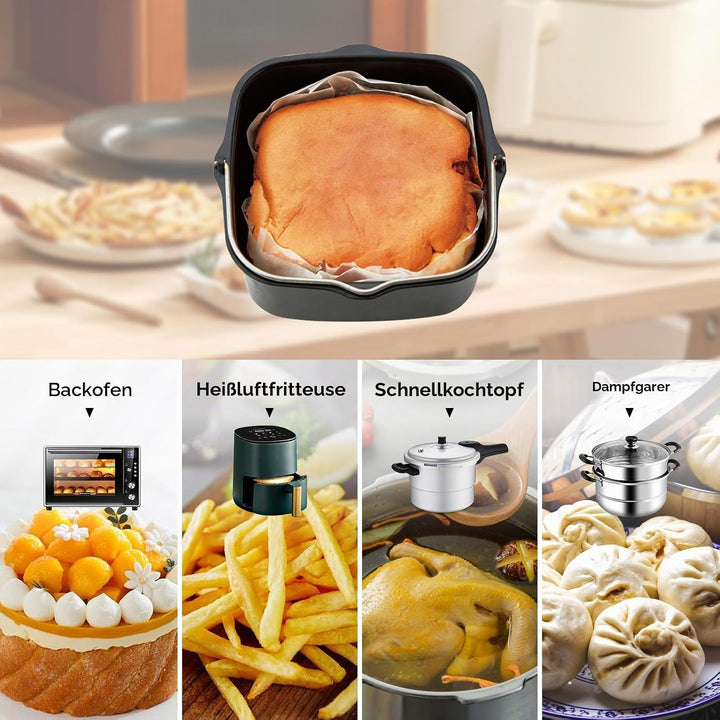 Air Fryer Back Kit, Heissluftfritteuse Zubehör Grill Master Accessory Kit, Antihaft Airfryer Zubehör