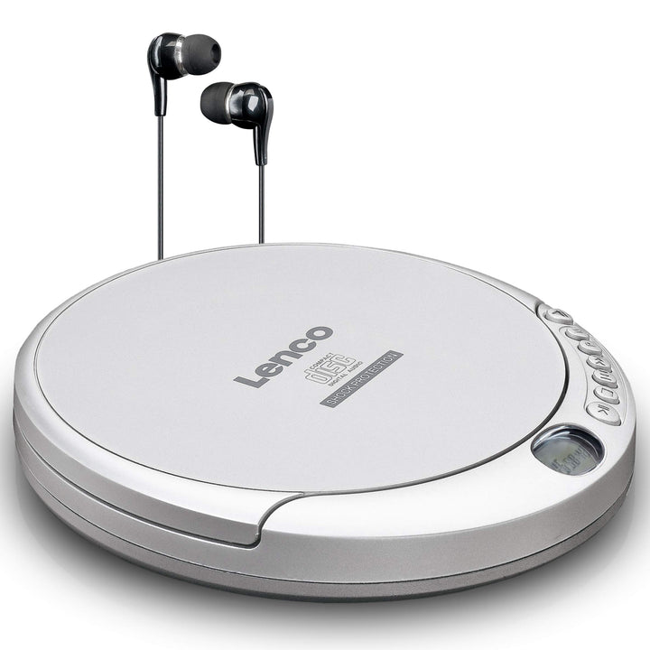 Lenco CD-201 - Tragbarer CD-Player Walkman - Diskman - CD Walkman - MP3 Funktion - Antishock - Mit K