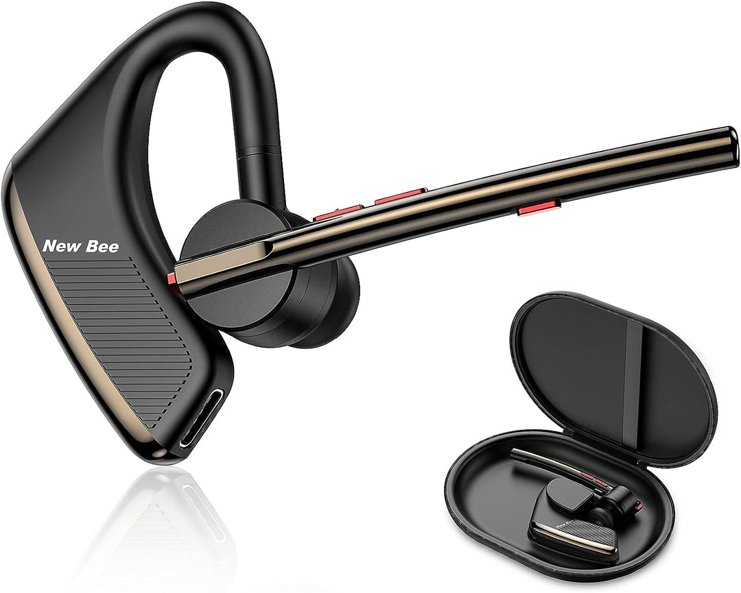 New bee Bluetooth Headset mit Mikrofon Bluetooth V5.2 Wireless Headset 24Hrs Sprechzeit CVC8.0 Dual