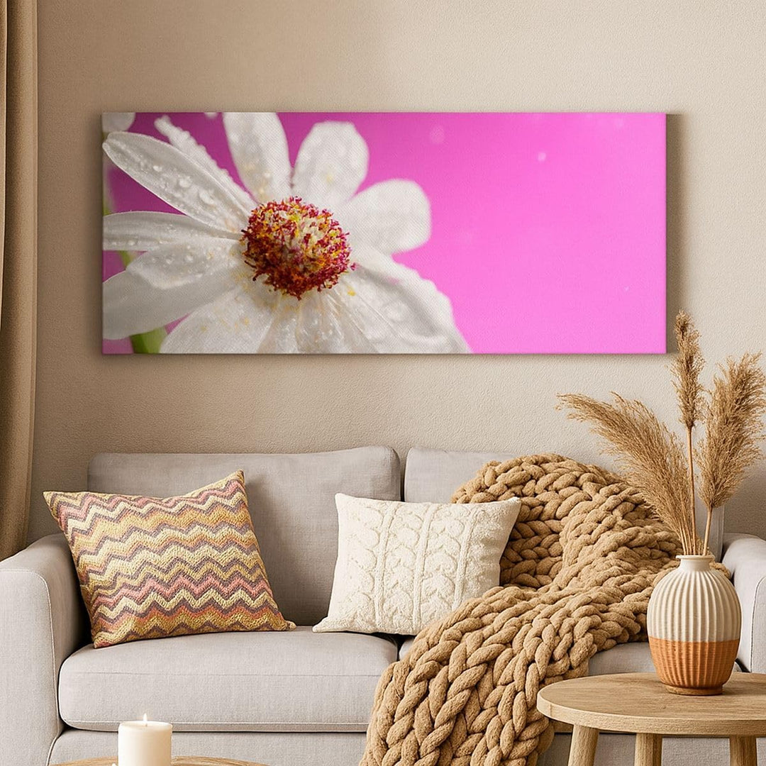 Wandbilder Dekoration Wohnzimmer Blume frühling garten Panorama Bilder auf Leinwand 120x50cm Leinwan
