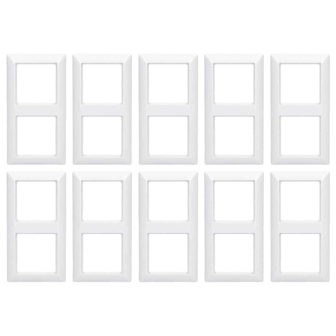 10x JUNG AS582WW 2-fach Rahmen Alpinweiss Serie A Rahmen mit 2 Fächern, Rahmen mit 2 Fächern