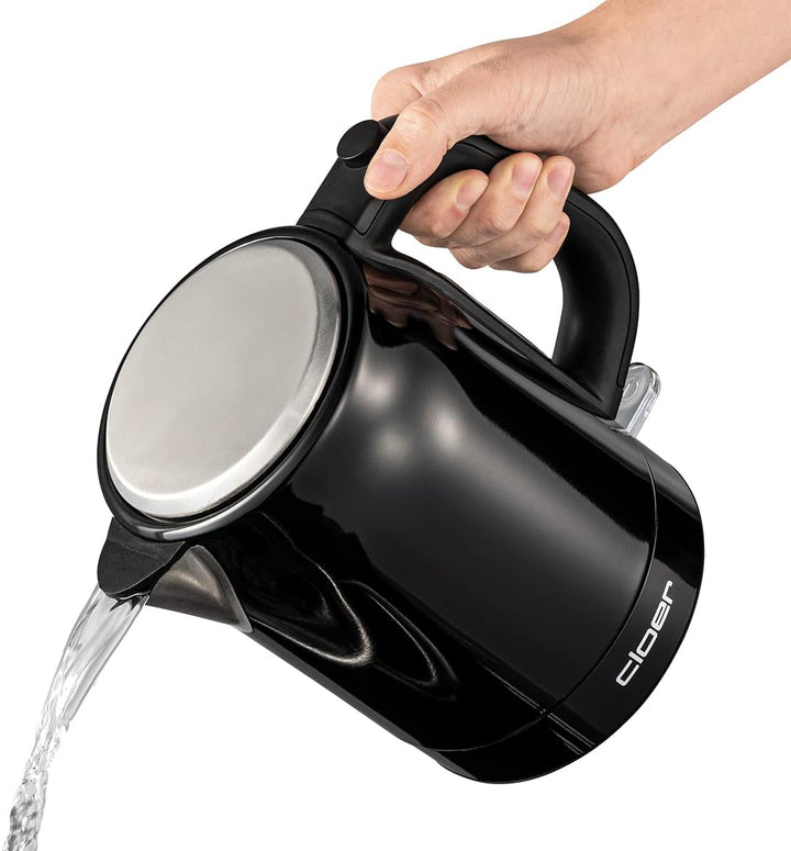 Cloer 4510 Wasserkocher Edelstahl, 2200 W, Wasserstandsanzeige, Trockengeh-und Überhitzungsschutz, 1