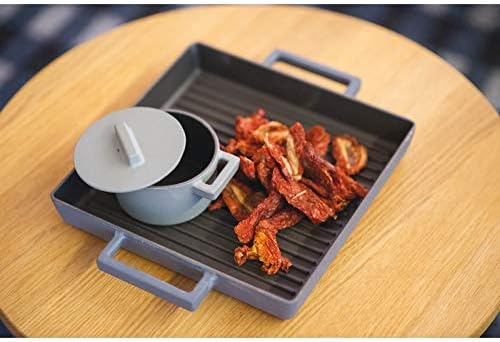 Sambonet 51601M26 Terra.Cotto Cast Iron Grillpfanne, quadratisch, Gusseisen, Violet, 26 x 26 x 4.5 c