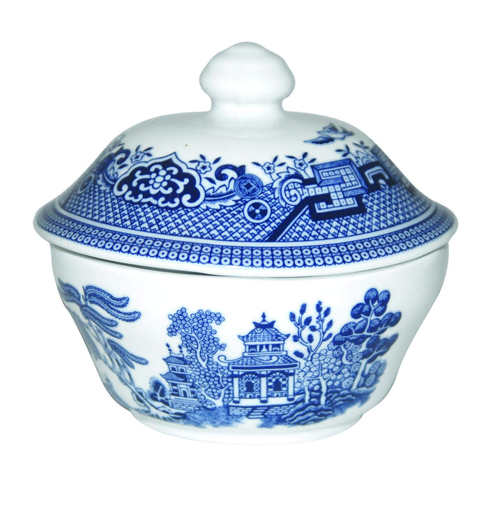 Churchill Fine China Steingut überdachte Zuckerdose 5.5" Blue Willow, Sugar Bowl 5.5"