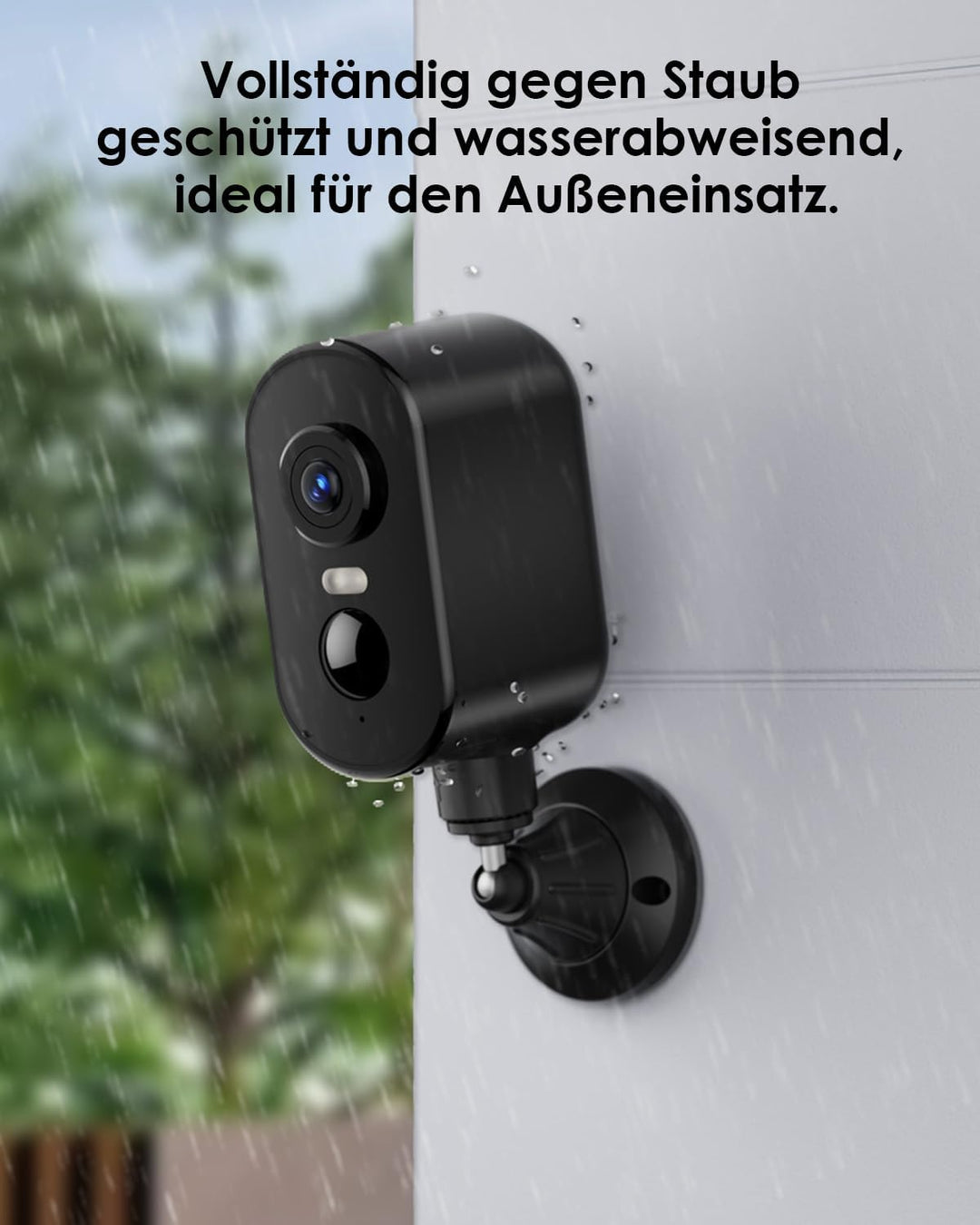 2K Überwachungskamera Aussen Akku, Magnetische Montage,Bewegungserkennung,WLAN Kabellose Überwachung