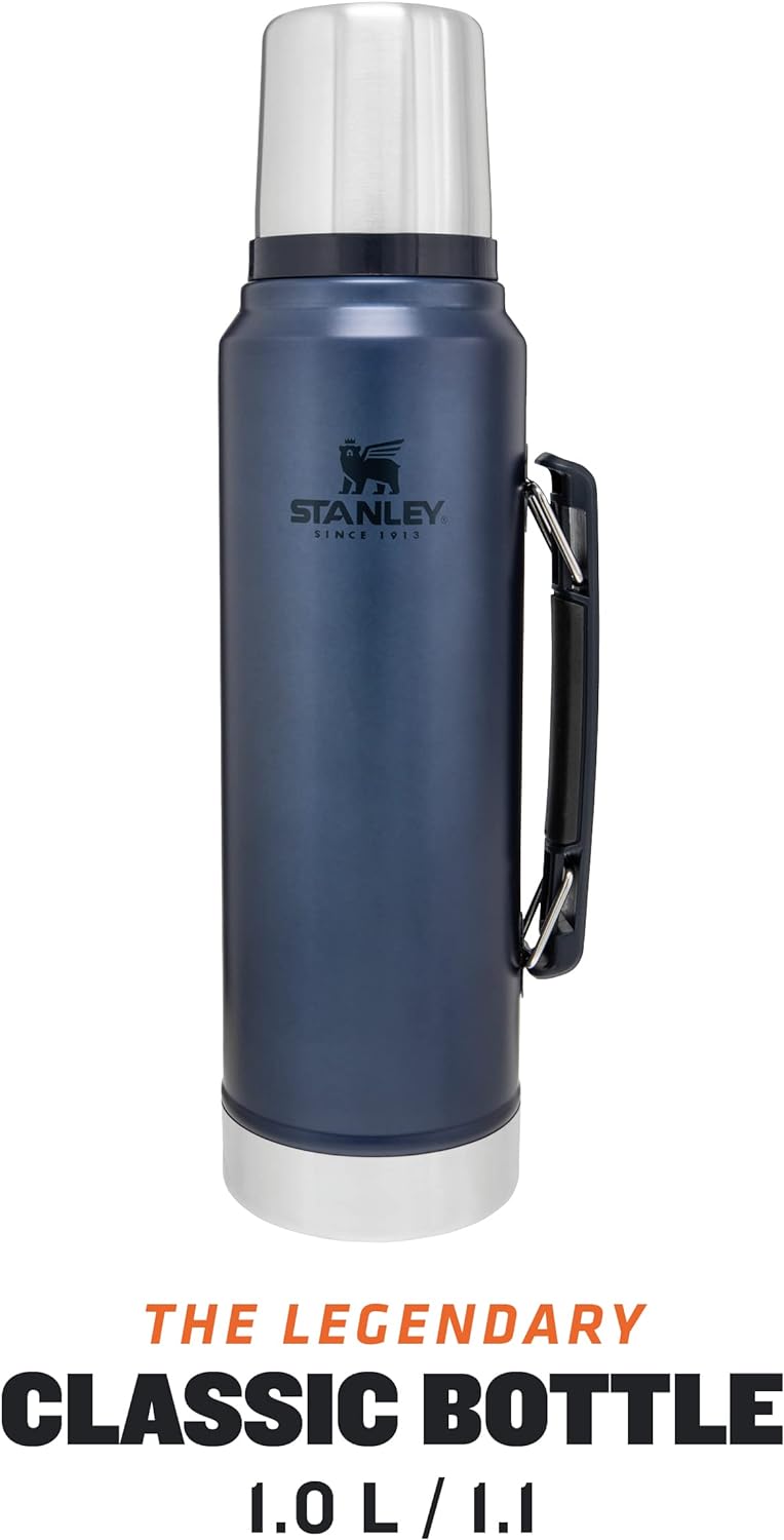 Stanley Classic Legendary Thermosflasche Edelstahl 1L - Thermos Hält 24 Stunden Heiss oder Kalt - Ed