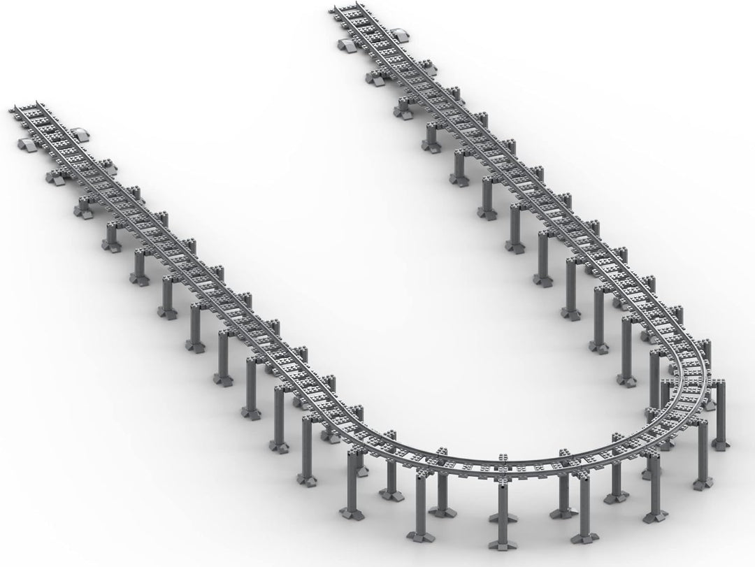 Trixbrix Supports Bundle 2.0 Compatible with Lego City Train Sets 60197 60198 10277 60205 60238 6033
