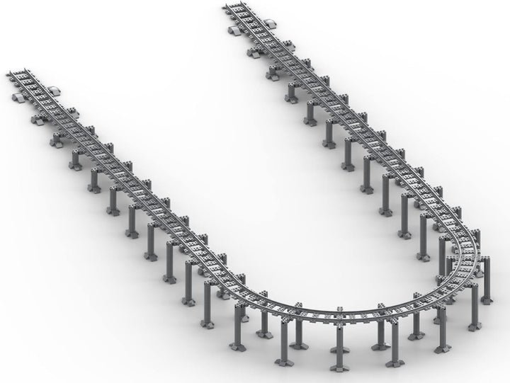 Trixbrix Supports Bundle 2.0 Compatible with Lego City Train Sets 60197 60198 10277 60205 60238 6033