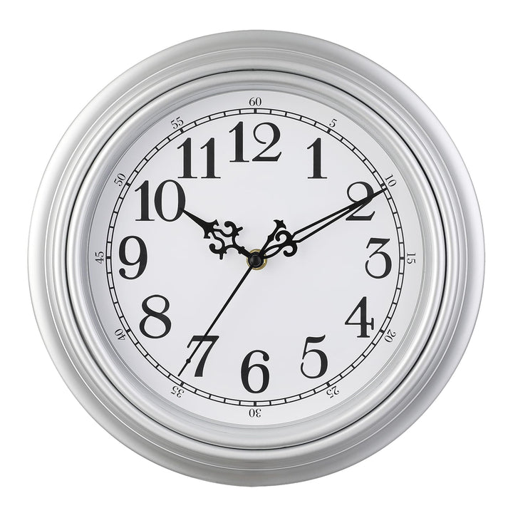 Plumeet Wanduhr Klassisch 25cm Ruhige Retro Wanduhr ohne Tickgeräusche für Wohnzimmer - Schlafzimmer