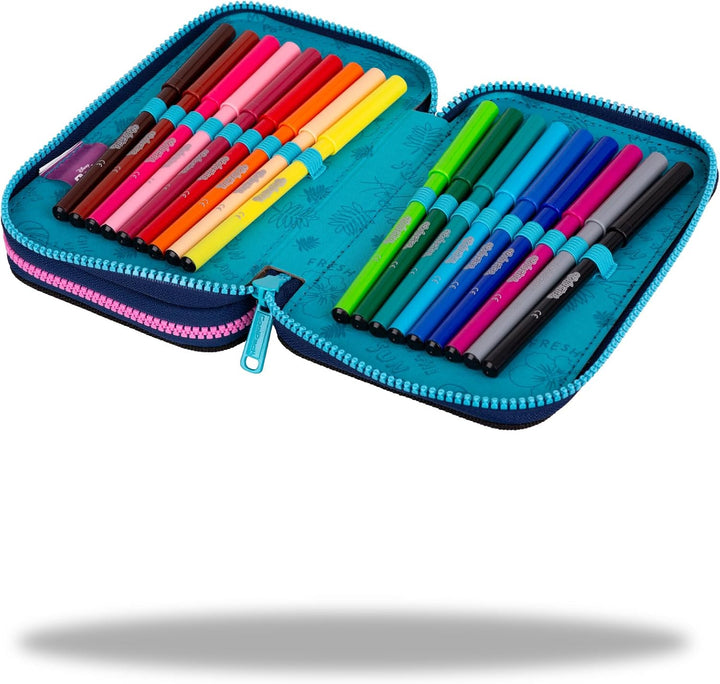 CoolPack Stitch 2-Fach Federmäppchen gefüllt – Schulmäppchen mit Stitch Motiv | Etui für Schule, Fre