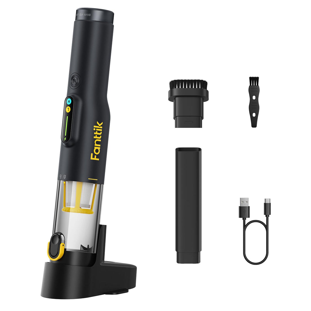 Fanttik Slim V10 Lite Kabelloser Handstaubsauger, 0,45 kg Leichtbau mit All-in-One-Station, 12000 Pa