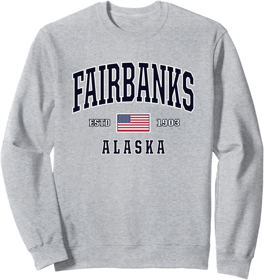 USA Flagge Stars & Stripes Fairbanks Alaska Sweatshirt