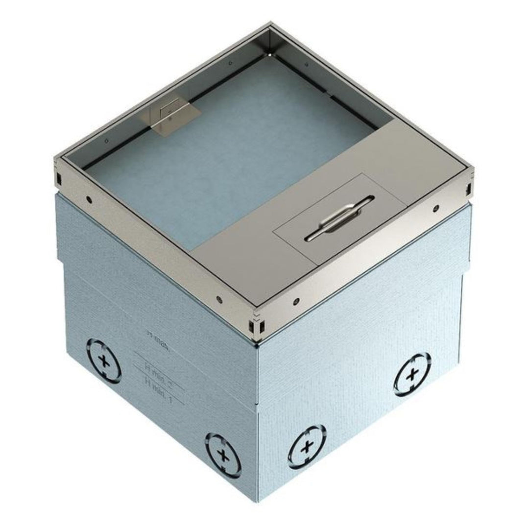 OBO® Bettermann quadratische Bodensteckdose mit 2-fach VDE - Steckdose