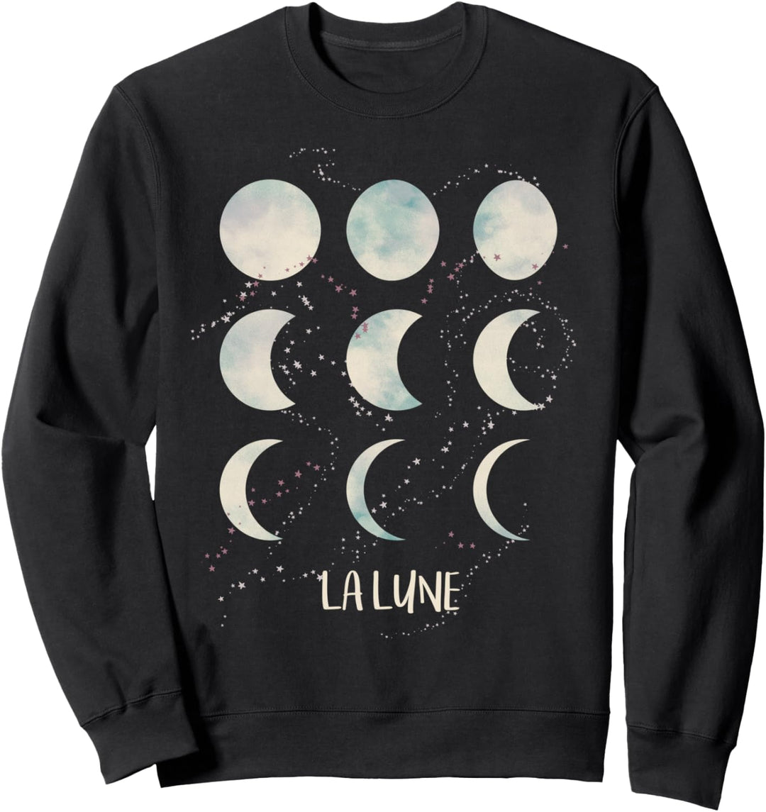 Mondphasen Weltall Universum Galaxie Astronomie Geburtstag Sweatshirt