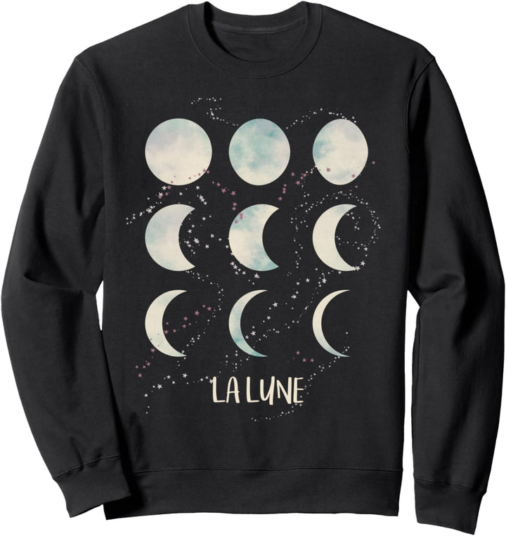 Mondphasen Weltall Universum Galaxie Astronomie Geburtstag Sweatshirt