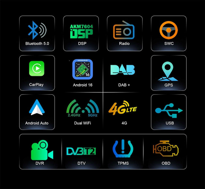 Android 16 Autoradio GPS Für Jeep Wrangler Chrysler 300C Dodge Challenger | Autoradio Bluetooth Dodg