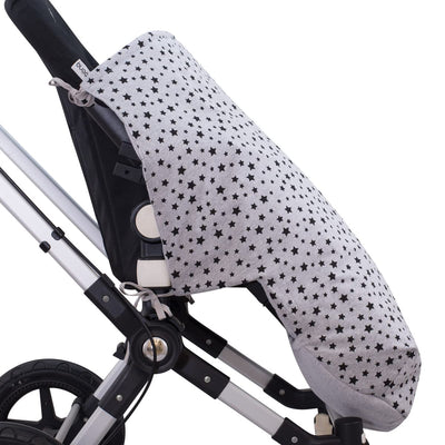 JYOKO KIDS Universal Baby Fusssack für Kinderwagen (BLACK STAR, BAUMWOLLE)