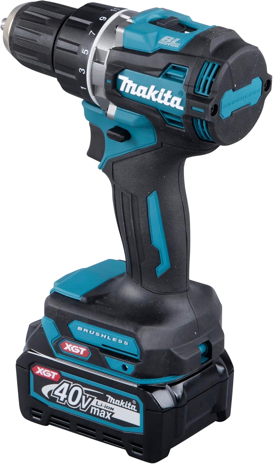Makita DF002GA202 Akku-Bohrschrauber 40V max. / 2,0 Ah, 2 Akkus + Ladegerät im MAKPAC, Petrol mit 2