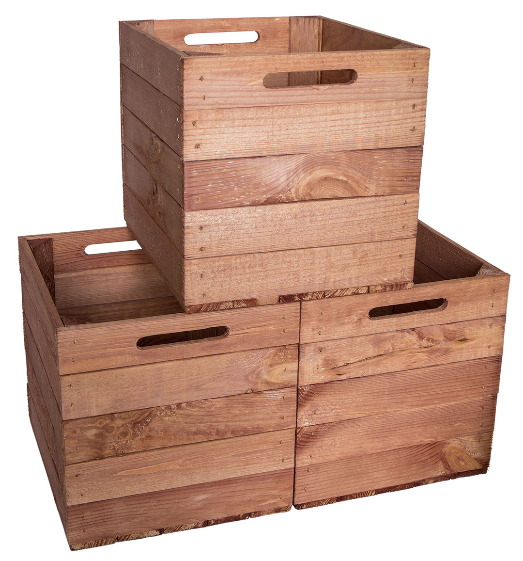 Holzkiste Aufbewahrungskiste Einschubkiste Schubladenbox Vintage Ocker passend für alle Kallaxregale