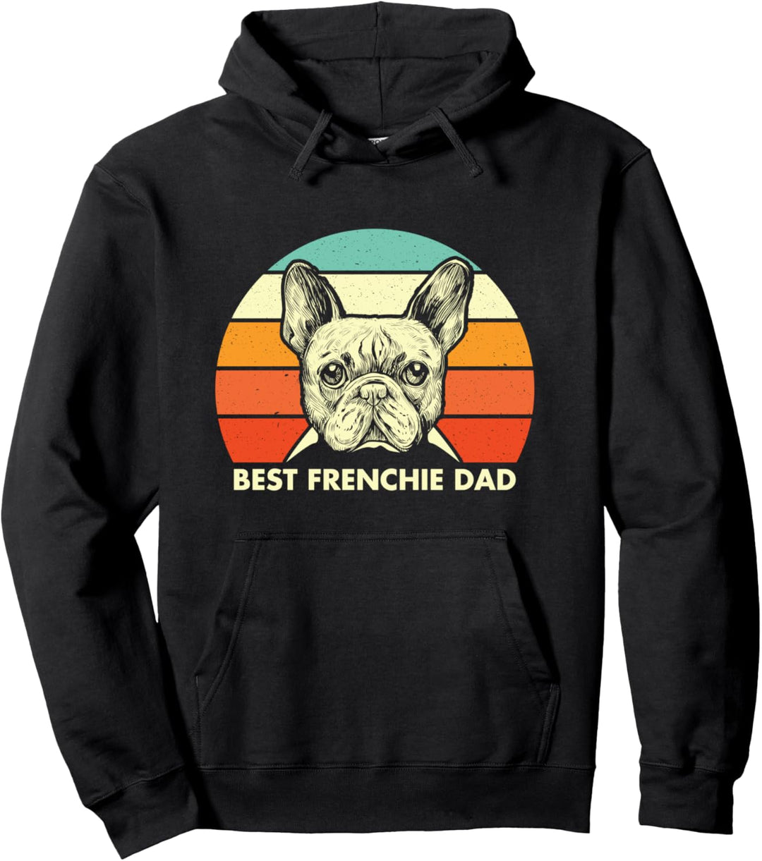 Bester Frenchie Dad, Vintage, französische Bulldogge Pullover Hoodie