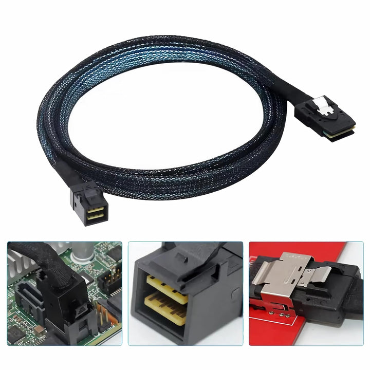 L49S Mini SAS Kabel 1m, Internes Mini SAS HD SFF-8643 zu SFF-8087 Kabel, Hochgeschwindigkeitsverbind