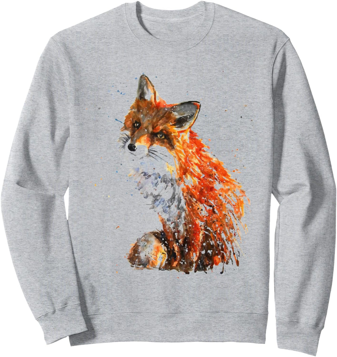 Fuchs , Handbemalter Fuchs Sweatshirt