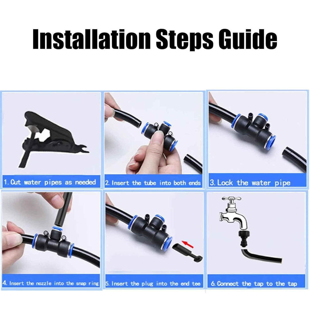 Automatisches Bewässerungssystem Garten 360 ° Automatische Bewässerung Schlauch, Nebelbewässerungski