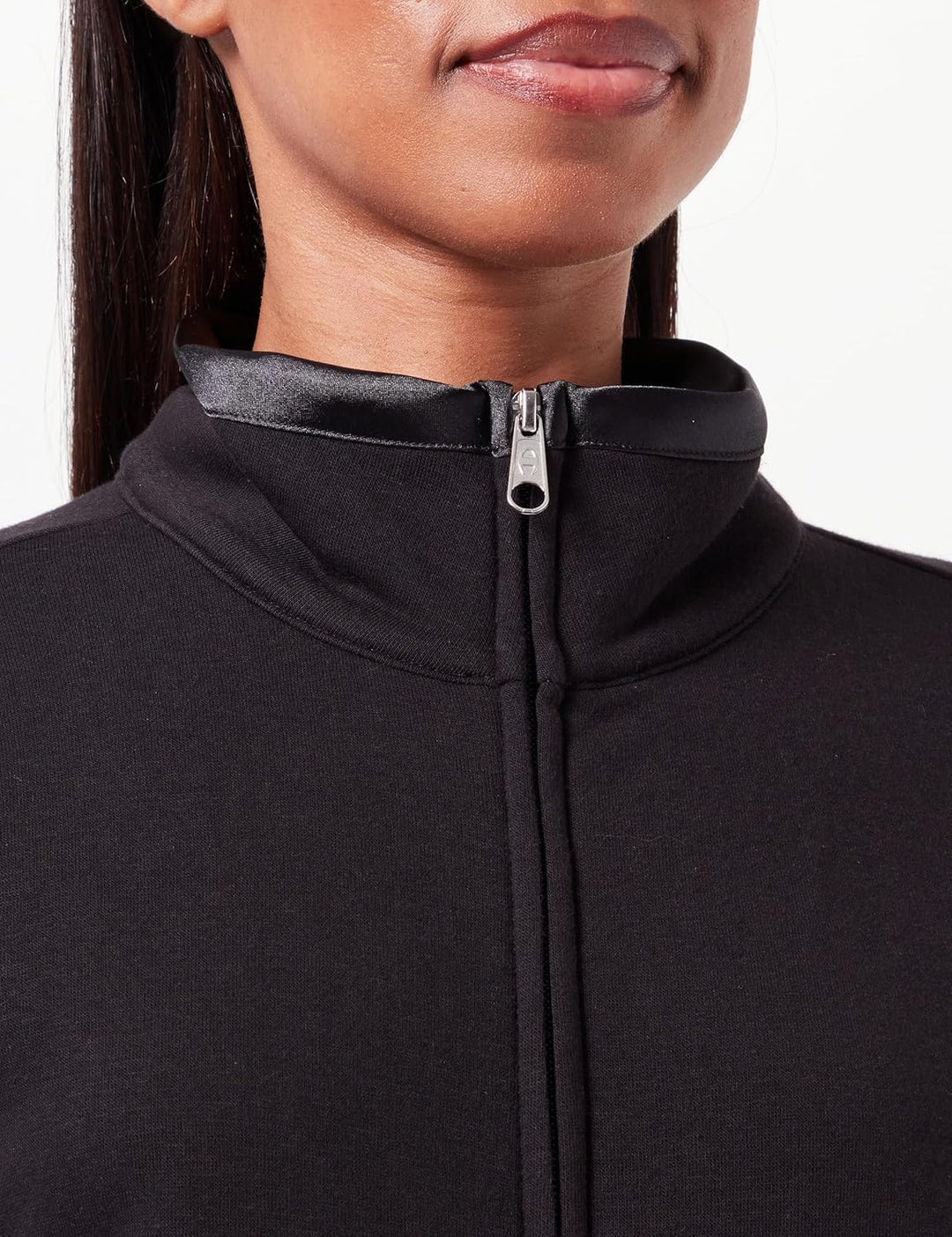 Champion Damen Legacy Sweatsuits Easy W Ultralight Powerblend Fleece High-Neck Sportanzug S Schwarz,