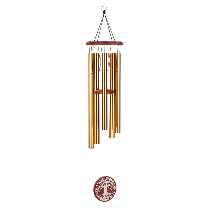 Sonic Energy Tree of Life Meditation Chime – Windspiel mit 5 Klangstäben (432 Hz) – für Garten u. En