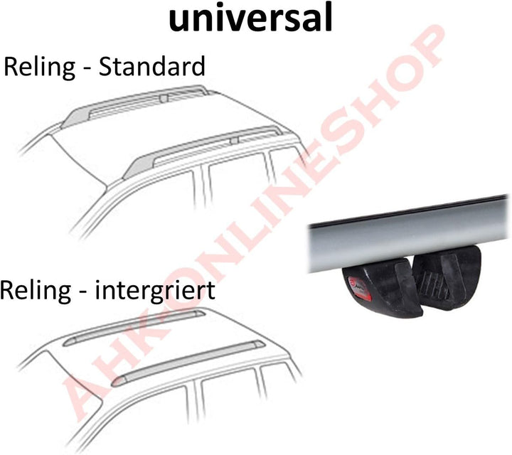 Alu Relingträger universal Dachträger abschliessbar Lastenträger Grundträger ALFA - 160cm