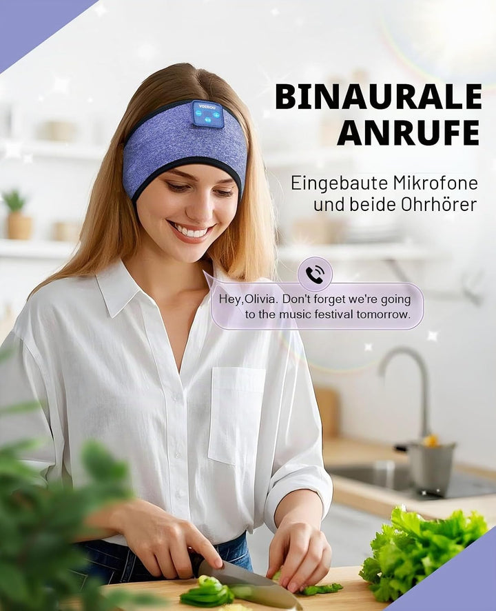 Voerou Bluetooth Schlafkopfhörer, Blue