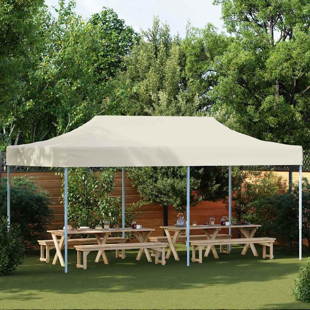 vidaXL Faltzelt 3x6m Cremeweiss Partyzelt Festzelt Gartenzelt Gartenpavillon One size Creme, One siz