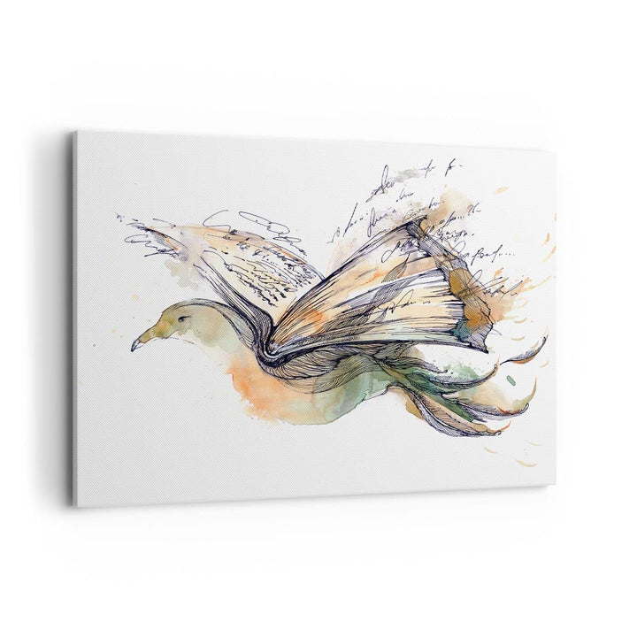 ARTTOR Bilder auf Leinwand 100x70cm Leinwandbild Vogel Fantasie Konzept Gross Wanddeko Bild Schlafzi