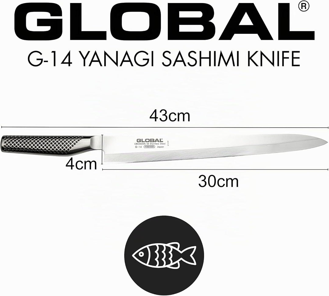 Global G-14 Fischmesser Yanagi-Sashimi-Schliff 30 cm