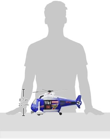 Dickie 203308356 Toys Spielzeughelikopter mit batteriebetriebenen Drehpropeller, Helikopter mit bewe
