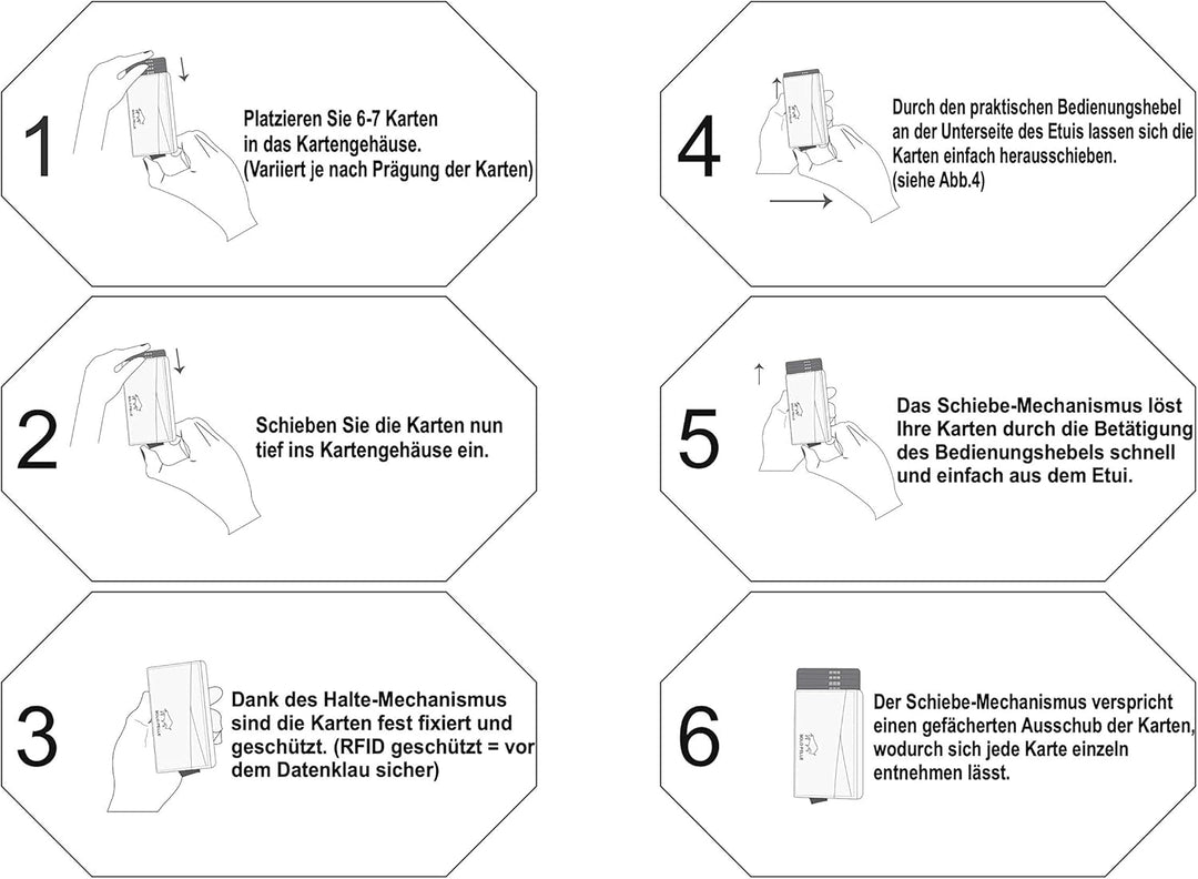Solo Pelle Kartenetui | Kreditkartenetui | Leder Geldbörse Slim Wallet Portmonee | Geldbeutel mit RF