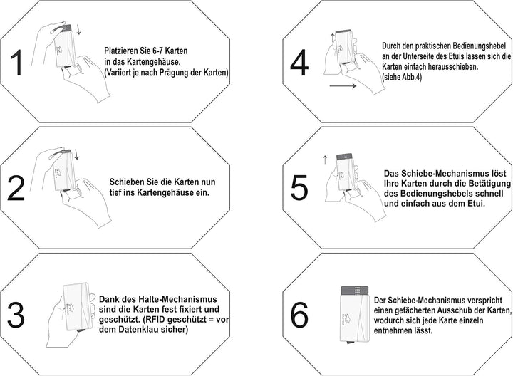 Solo Pelle Kartenetui | Kreditkartenetui | Leder Geldbörse Slim Wallet Portmonee | Geldbeutel mit RF