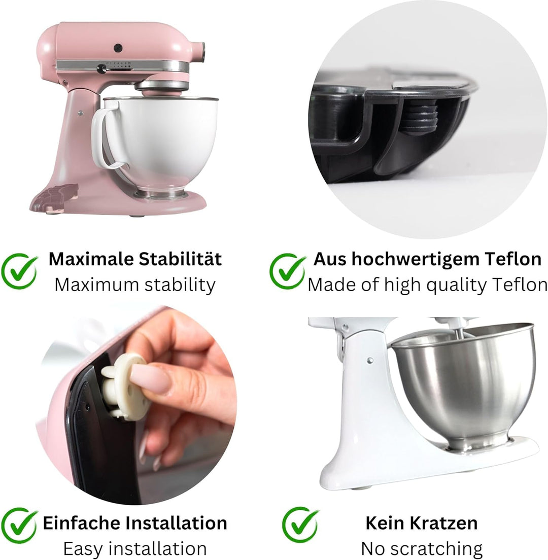 Kitty Professional Gleitfuss "Mover" kompatibel mit 4,3 und 4,8 Liter KitchenAid Küchenmaschinen 4,3