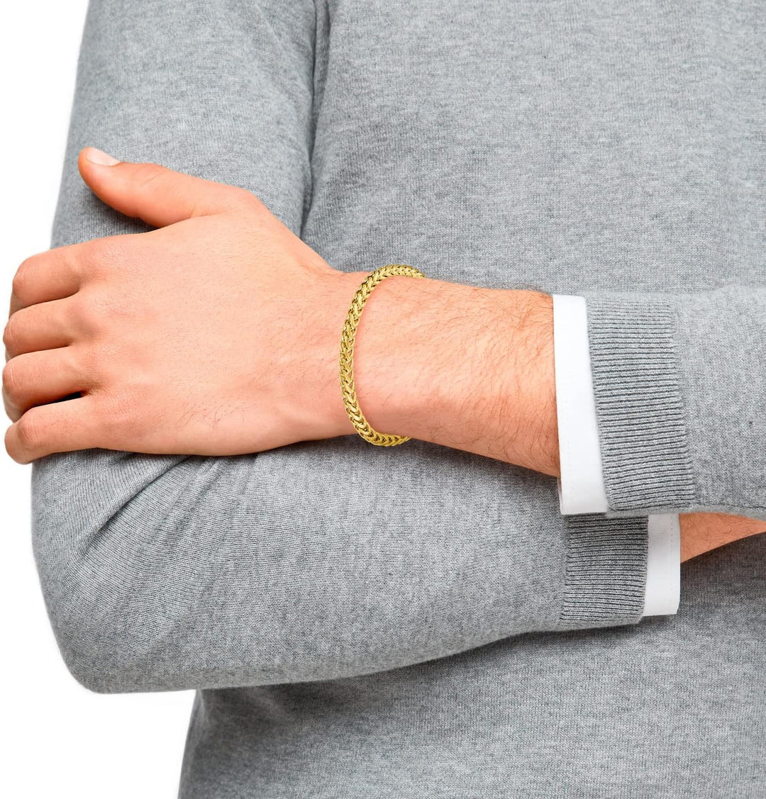 s.Oliver Identarmband Edelstahl Herren Armschmuck, Silber, Kommt in Schmuck Geschenk Box Gold, Gold