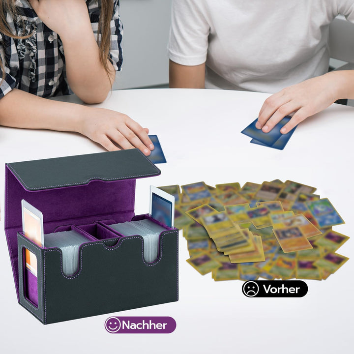 Doppelschicht Card Deck Box für MTG, 2 Commander Displays, passt für 200 Doppelt Eingehüllte Kartens