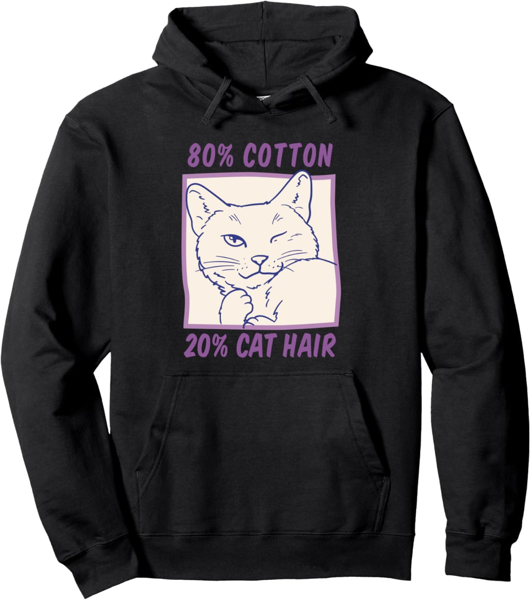 Katze Katzenhaar Mietze Kätzchen Katzenbesitzer Oberteil Pullover Hoodie