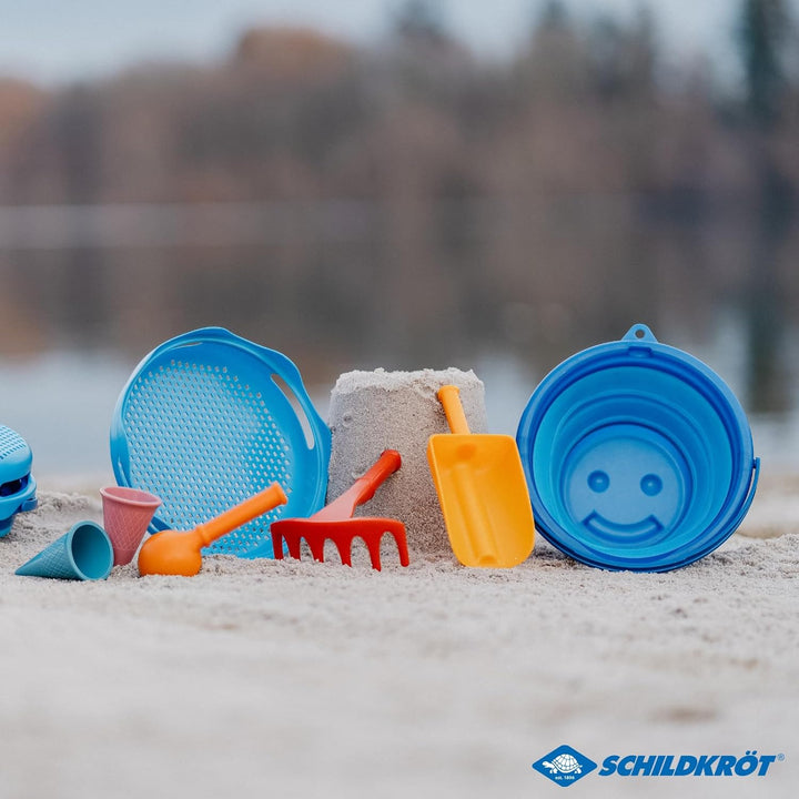Schildkröt 7in1 Sand Toys Set, innovatives Sand-Spielset im Handtaschenformat, kompakt und platzspar