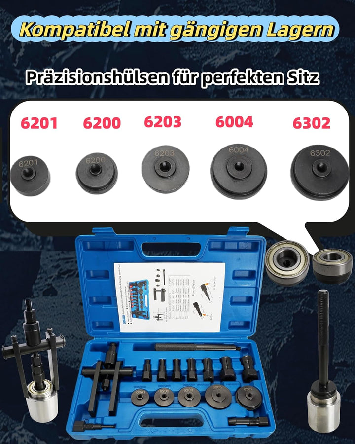 16PCS Fahrrad Innenlager Abzieher mit Lagerpresssatz für Lagermontage Sackloch Innen Lagerabzieher F