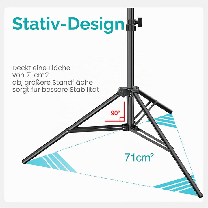 EMART Foto Hintergrund Ständer 2,6 x 3 m, Verstellbarer Hintergrundständer, Studio Hintergrundsystem