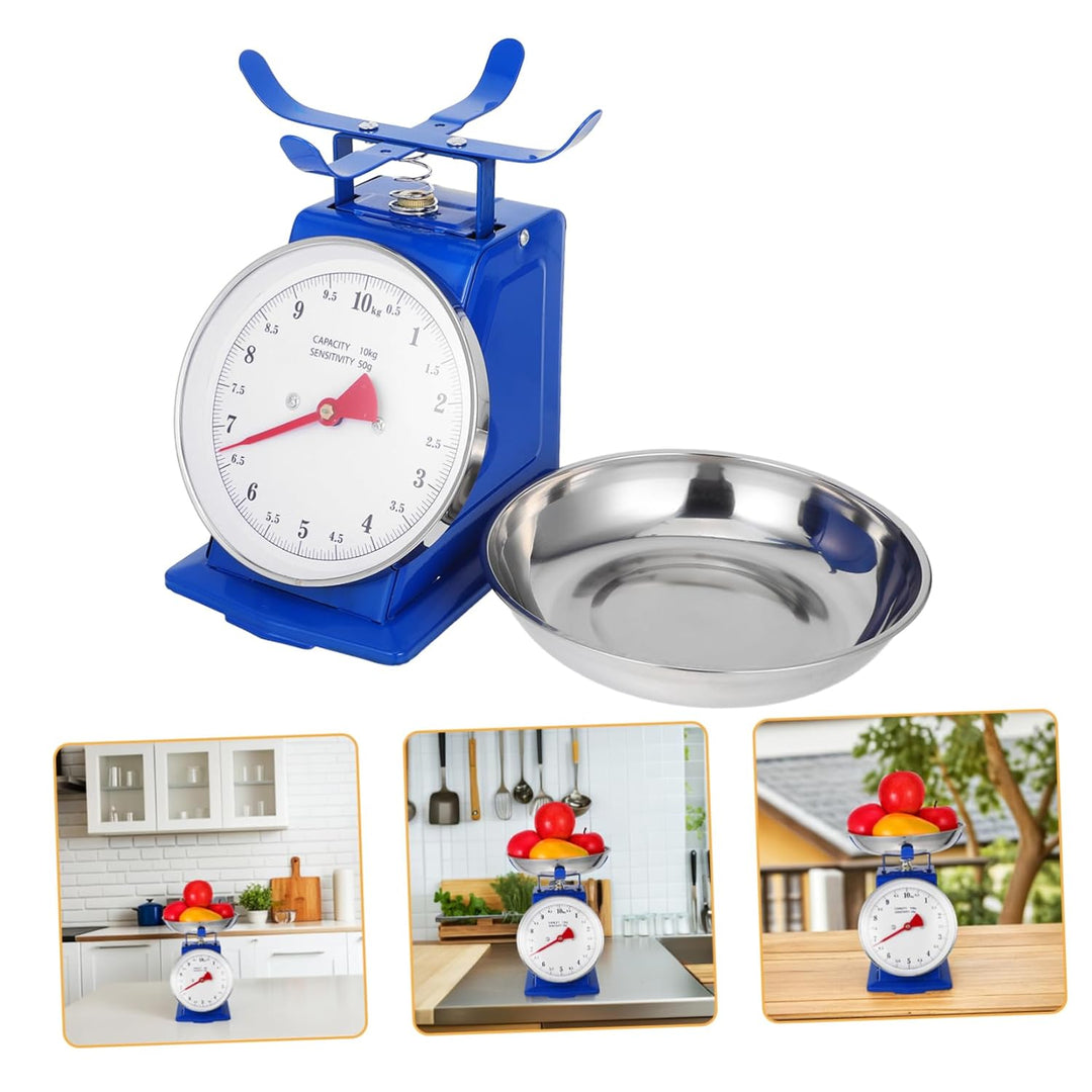 Mechanische Küchenwaage Im Retro-stil: 10 Kg Schwere Manuelle Waage Mit Grossem Zifferblatt Und Abne