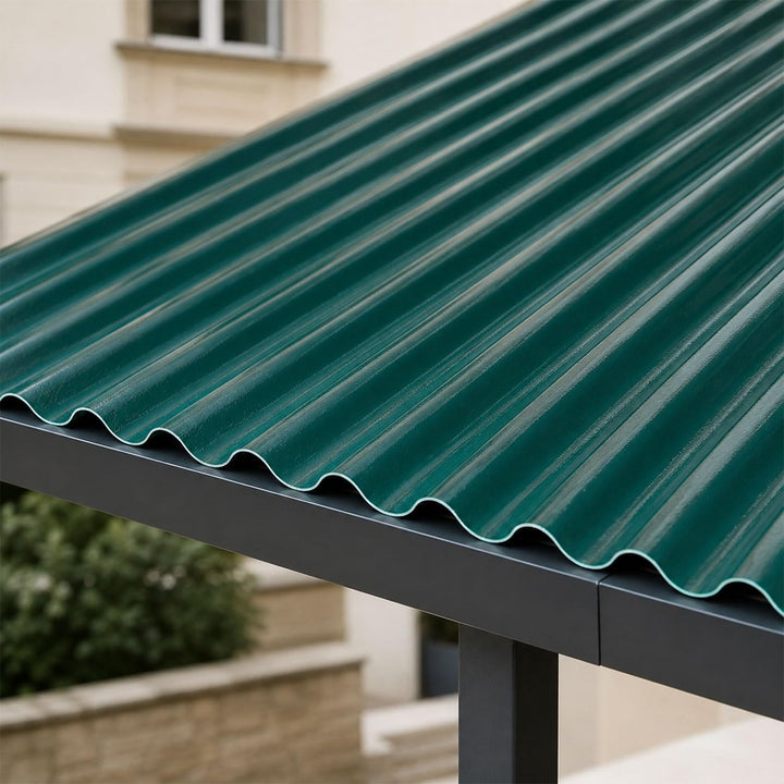 5x Wellblechplatten für Dach, 117 x 93 cm,1,5 mm PVC Wetterfeste Dachplatten Kunststoff,UV-beständig