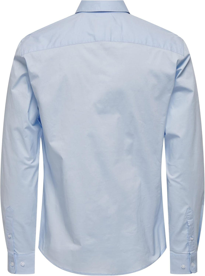 ONLY & SONS Male Popelin Hemd ONSANDY Popelin Hemd XL Cashmere Blue, XL Cashmere Blue