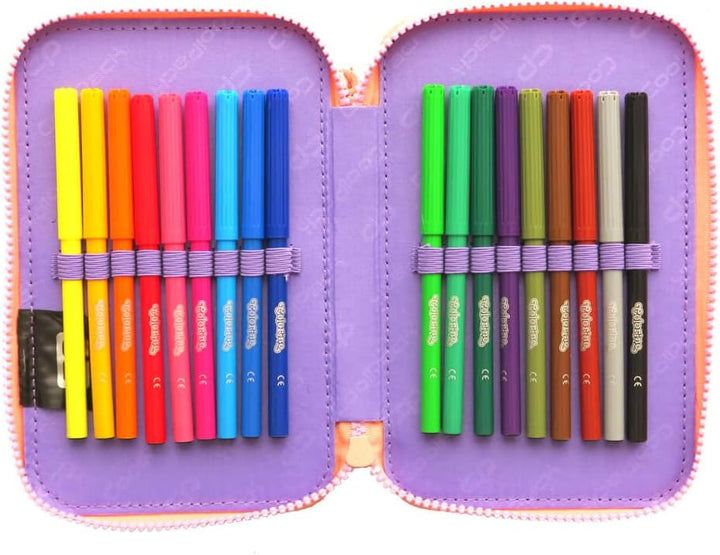 COOLPACK XXL Federtasche Federmappe 3-Fach Schulstiftetui, dreifaches Federmäppchen, Federmäppchen f