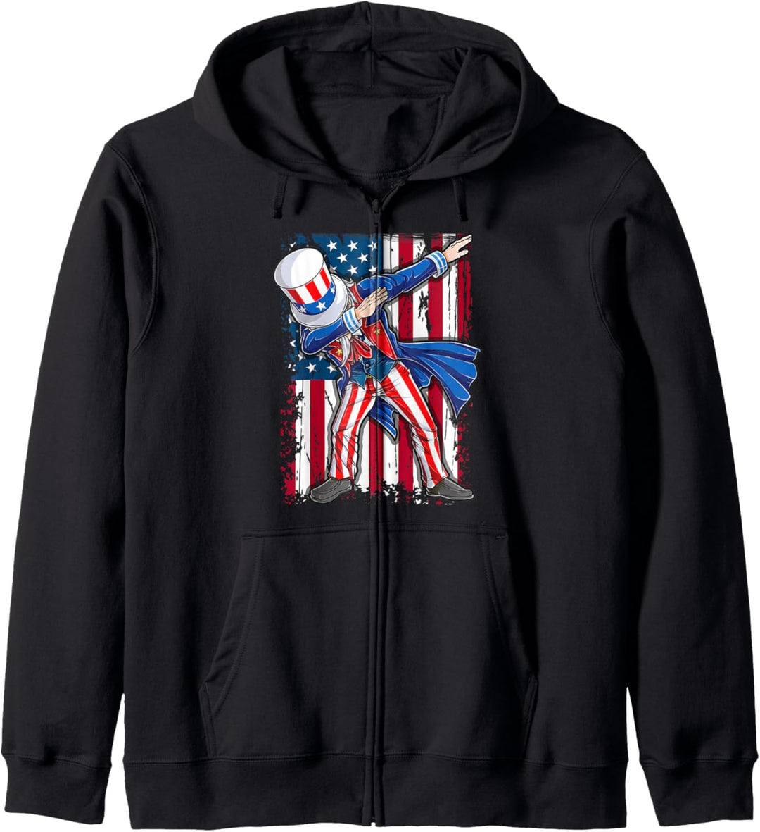 4. JULI Hemd. DABBING UNCLE SAM Amerikanisches Kapuzenjacke