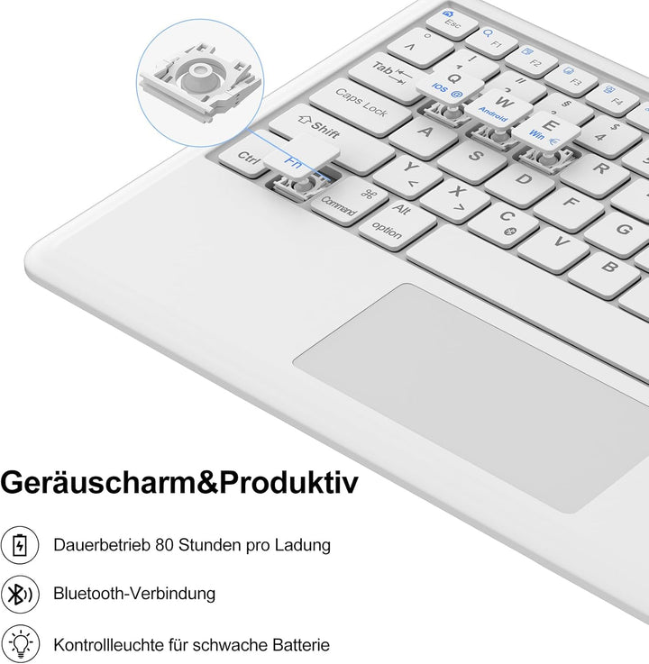 IVEOPPE Tastatur für iPad Air 13 2024 (M2), Hülle mit Tastatur für iPad Air 13" Con Touchpad, Magnet